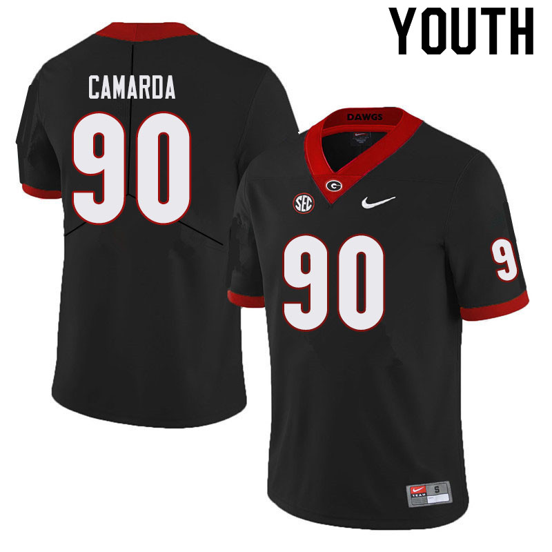 Georgia Bulldogs Youth Jake Camarda #90 Black Stitched College UGA Football Jersey 23IK016OS